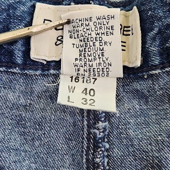 Vintage Roundtree & Yorke Jeans Men's 40x28 Blue Denim Pleated Relaxed Y2K Boho - Picture 11 of 16